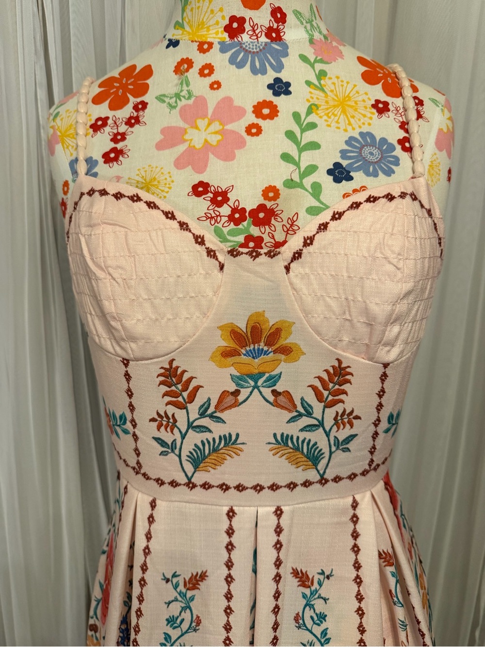 Floral Blush Pink Maxi Dress - Picture 2 of 9